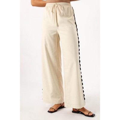 Mollymook Pants - Cream Black XS