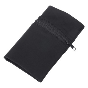 Unique Bargains Running Jogging Hiking Cycling Yoga Sports Sweatband Wrist Pouch Black - 1 of 4