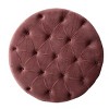 NicBex Modern 29.5" Round Ottoman Velvet Footstools with Button Tufted Top for Bedroom and Living Room - 4 of 4