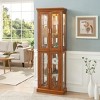 Okak Diapaly Cabinet, Curio Cabinet with 6 Adjustable Shelves and Tempered Glass Doors, Tall Cabinet for Living Room, Bedroom - 2 of 4