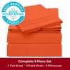 Mellanni 1800 Bed Sheets Twin XL Poppy Orange - 2 of 3