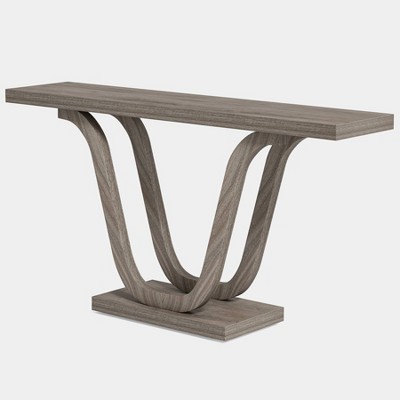 Tribesigns Farmhouse Console Table, 55 Inch Wood Sofa Table Entryway Table for Entryway, Living Room