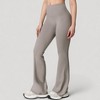 Anna-Kaci Active Women's High Waist Flared Leg Stretch Pants Smooth Fabric Seamless Waistband Active Lounge Bottoms - 3 of 4