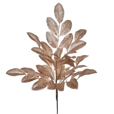 Vickerman Artificial 25" Apple Leaf Glitter Bush