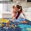 Large Machine Washable Area Rugs 10x13 Modern Flower Carpet with Non-Slip Backing Stain and Water Resistant Soft Low Pile Rugs Farmhouse Accent - 4 of 4