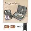 LUGGEX Carry on Luggage, Lightweight Suitcase 2 Piece(14/20) with Spinner Wheels, Grey - 2 of 4