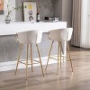 Kumasinova 30"H Chic Bar Stools Counter Height,Set of 2,Luxury Velvet Upholstered Accent Barstools with Golden Chrome Footrest&Base - 2 of 4