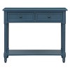 35.4" Traditional Console Table with Drawers and Shelf, Vintage Pine Entryway Table, Compact Sofa Table for Living Room or Hallway-Panipeachy - 3 of 4