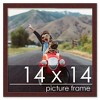 PosterPalooza | Square Classic Modern Brown Picture Frame - UV Acrylic, Foam Board Backing, Hanging Hardware - 3 of 4