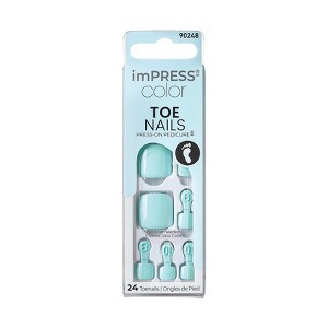 imPRESS Press-On Manicure Square Fake Toenails - Moonseed - 27ct - 1 of 4
