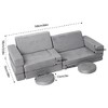 12 Pcs Modular Kids Play Couch, Convertible Sofa for Playing - 3 of 4