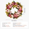 Angel Sar Artificial Decorative Wreath, 19 Inch Pink Peonies and Hydrangeas Wreath, Silk Flower Arrangement for Year Round Home Decor - 4 of 4