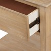 Sapphtopaz Night Stand with Drawer and Storage Space Farmhouse Side Table with Conical Solid Wood Legs, Nightstand for Bedroom, Living Room - 2 of 4