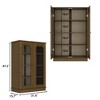 Famapy Vintage Pine Storage Cabinet Display Cabinet: Glass Doors, Intricate Carvings – Organize with Elegance - 4 of 4