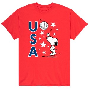 Men's - Peanuts - USA Volleyball Short Sleeve Graphic T-Shirt - 1 of 4