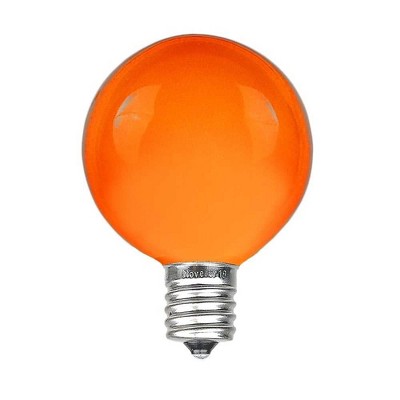 25-Foot Orange Globe Incandescent Outdoor String Lights with Green Wire