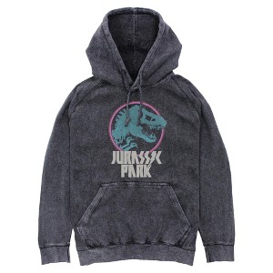 Mens Jurassic World Neon Pop Fossil Lightweight Hoodie - 1 of 2