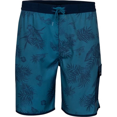 Reel Life Bal Harbor Tonal Hula Boardwalk Shorts - Real Teal : Target