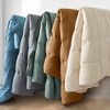 Puredown All Season Organic Cotton Down Comforter - 100% Natural, Chemical-Free, Medium Warmth Duvet Insert, Steel Blue, Full/Queen - 4 of 4