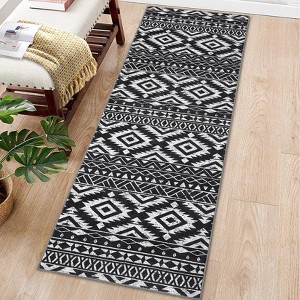 Washable Modern Stripe Rugs for Living Room Non Slip Indoor Thin Ultra Soft Carpet Abstract Low Pile Lightweight Area Rugs Room Decor - 1 of 4