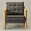 KINWELL Mid-Modern Accent Chair with Jute Rope Arms & Top-Grain Leather Upholstery - 4 of 4