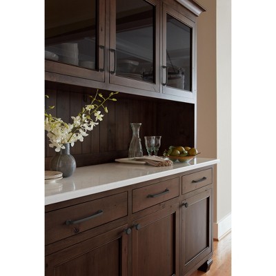 Matte Black Round Cabinet Knob with Mounting Hardware
