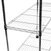 SEVOBAL Utility Storage Shelves Multi Layer Chrome Iron Shelf with Smooth Wheels for Home and Shop Organization, Chrome, 35.82"*14.17"*6.49" - 3 of 4