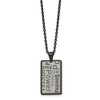 Black Bow Jewelry Stainless Steel Black Plated & Brushed Dog Tag Necklace, 22 Inch - 2 of 4