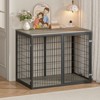 CAVINAS 47" Dog Crate with 3 Doors,Dog Kennels Furniture with Wood and Metal Design for Large & Medium Dogs,Grey - 3 of 4