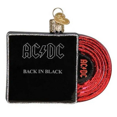 Old World Christmas 3.0 Inch Back In Black Album Cover Ac Dc Rock And Roll Tree Ornaments