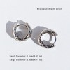 Anna-Kaci Quilted Huggie Hoop Earrings for Women - 3 of 3