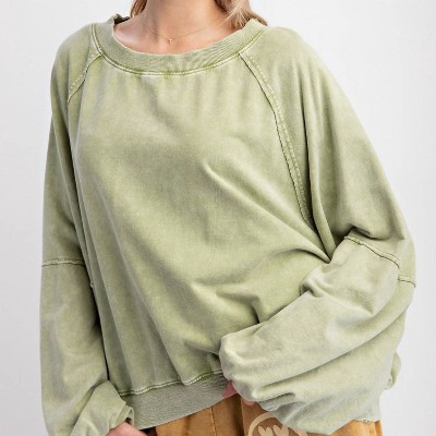 Women's Terry Knit Pullover Top - Easel