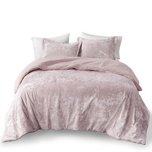 Gracie Mills Graciela Luxe Crushed Velvet Reversible Comforter Set - 1 of 4