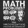 Mens Math Problems Hotline T Shirt Funny Student Teacher School Tee - Crazy Dog Men's T Shirt - 2 of 4
