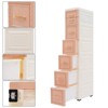 YIYIBYUS Slim Bathroom Storage Cabinet, Narrow Storage Cabinet with Movable Wheels - 3 of 4