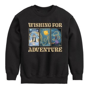 Boys' - Disney - Wishing For Adventure Grid Graphic Long Sleeve Fleece Sweatshirt - 1 of 4
