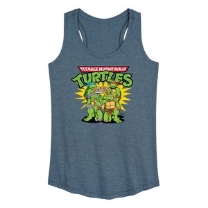 Women's - Teenage Mutant Ninja Turtles - Pizza Dudes Graphic Racerback Tank - 1 of 4