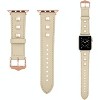 Worryfree Gadgets Dressy Leather Apple Band for iWatch Series 8 7 6 5 4 3 2 1 Genuine Leather Replacement Band Smart iWatch Accessories – two size - 2 of 4
