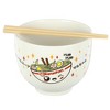 Maruchan Ramen Noodle Kawaii Bundle Bowl Spoon Chopsticks & Chopstick Holder Set White - 2 of 4