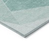 Mint Green And Aqua Geometric Washable Indoor Outdoor Area Rug - 4 of 4