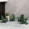 WestinTrends Malibu HDPE Outdoor Patio Folding Adirondack Chair (Set of 4) - 2 of 4