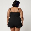 Calypsa Women's Plus Size Ivy Short Swim Romper With Built-In Bra and Hidden Shorts - 2 of 3