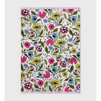 5' x 7' Garden Party Outdoor Rug Cream - Opalhouse™