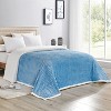 Plazatex Corduroy Lined Oversized All Season 100% Polyester Blanket King 108" x 90" Light Blue - 2 of 4