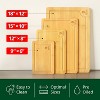 Bamboo Cutting Board Set of 3 with Side Trays - Wood Cutting Boards For Kitchen for Meat, Cheese, Fruits & Vegetables by Royal Craft Wood - 2 of 4