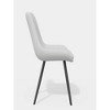20.48"Upholstered Accent Side Chairs with Metal Legs,Beige,White - 4 of 4