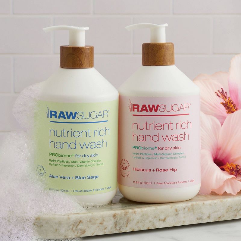 Raw Sugar Nutrient Rich Hand Wash - Hibiscus + Rose Hip - 16.9 fl oz, 5 of 8