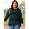 Agnes Orinda Women's Plus Size Casual Long Sleeve Crewneck Lightweight Hollow Knit Pullover Sweaters - 2 of 4