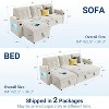 84 Inch Sleeper Sofa Couch, L-Shaped Sofa, Convertible Pull Out Sofa Bed with Storage, Charging Station, Led Lights, Modern Sectional Sofa - 3 of 4