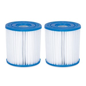 Summer Waves P57100402 Replacement Type I Swimming Pool and Hot Tub Spa Cartridge with Heavy Duty Ultimate Filtration Paper, 2 Pack - 1 of 3